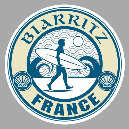Biarritz surf aufkleber - biarritz,